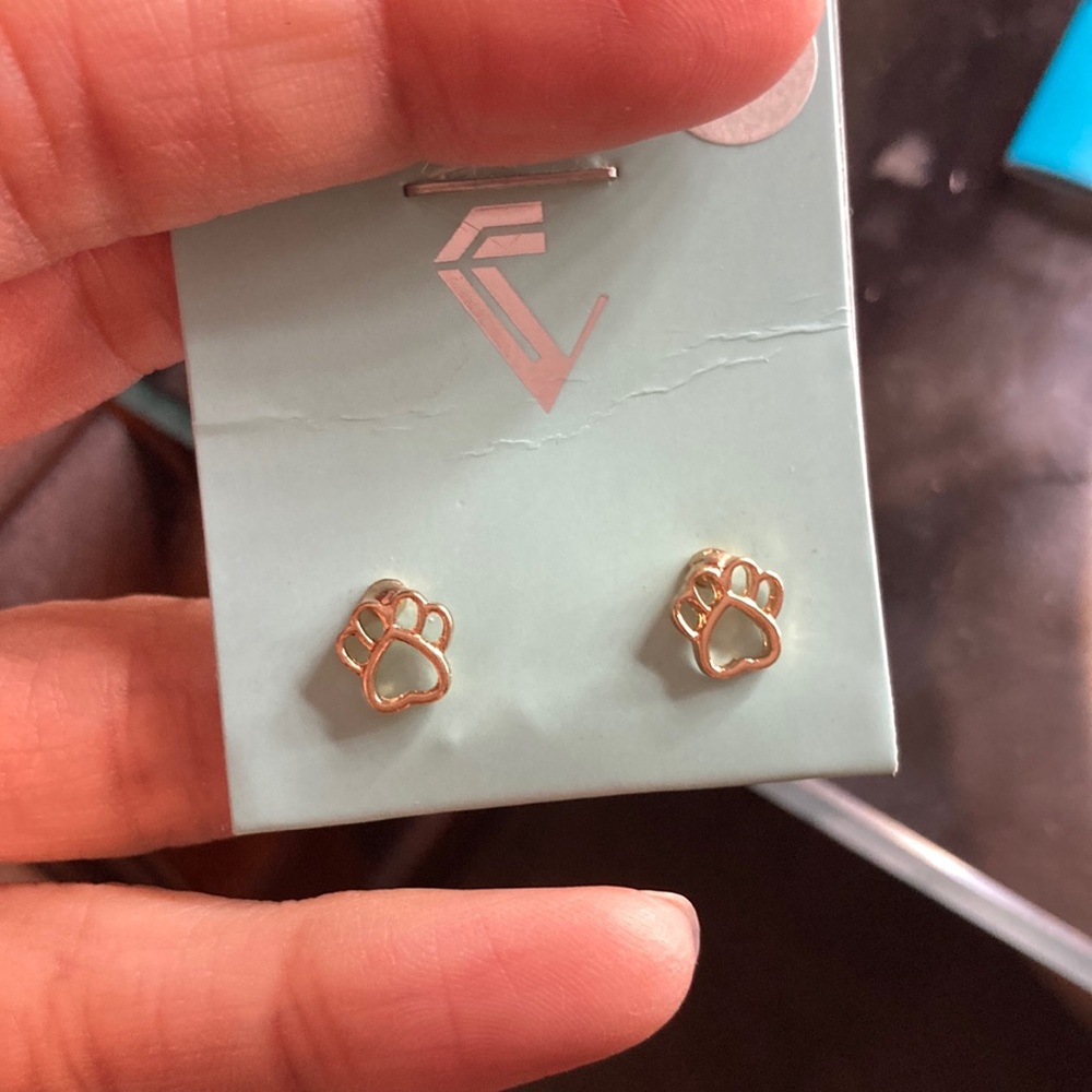 Paw print earrings